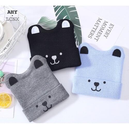 New Baby Winter Hat Autumn Winter Cartoon Bear Cute Hats Beanies Boys Girls Warm Bonnet Babies Newborn Baby Hat Infant Caps