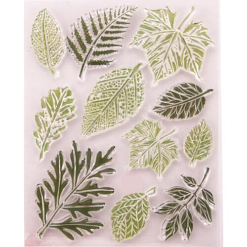 Silicone Clear Stamps CUTTING DIES For Scrapbooking Leaves STENSICLS DIY PAPER Album Cards MAKING Transparent RUBBER Stamp