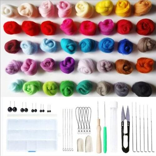 Mix Colors Merino Felting Wool Tops Soft Roving Wool Fibre for Needle Felting Wet Felt poke DIY Doll Needlework handmade toy