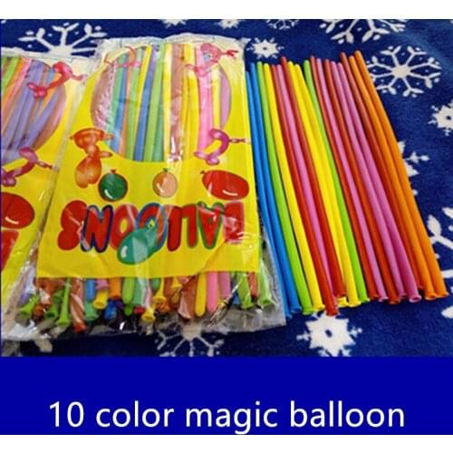 10 color magic balloon long balloon thicken 1.5g 100pcs/lot white black pink color birthday wedding party supplies kids toys