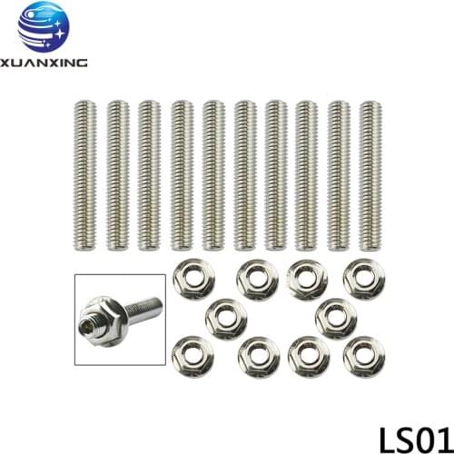 Exhaust Manifold Stud Serrated Nuts Bolts Screws Kit For Honda B C D C F H K Civic Acura Integra V3 Stainless Steel Exhaust Stud