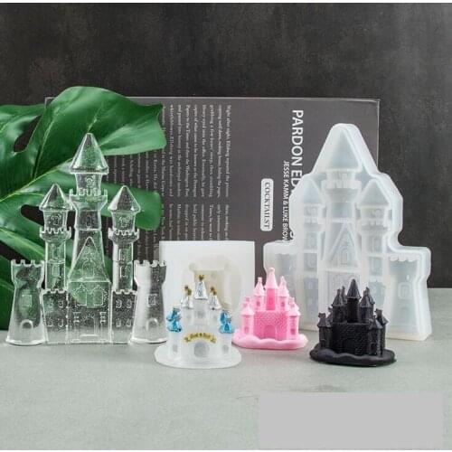 Castle Silicone Molds Villa Christmas House UV Epoxy Resin Mold For DIY Crafts Home Decoration Tool Jewelry Making