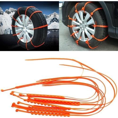 1/10pc Winter Anti-skid Chains For Car Snow Mud Wheel Tyre Thickened Tire Tendon Winter Roadway Safety Tire Wheel Chains