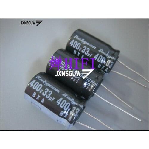 10PCS NEW RUBYCON BXA 400V33UF 16X25MM Aluminum electrolytic capacitors 33uF/400v 105 degrees 33UF 400V