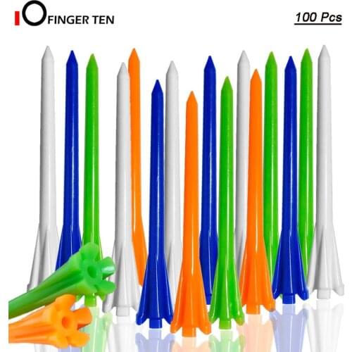 100 Pcs/Set Unbreakable Plastic Golf Tee 70mm 83mm Reduce Friction & Side Spin Durable Stable Tees Drop Shipping