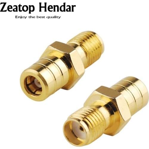 100Pcs Brass SMA Female Jack to SMB Female Plug RF Straight Connector Gold Plating