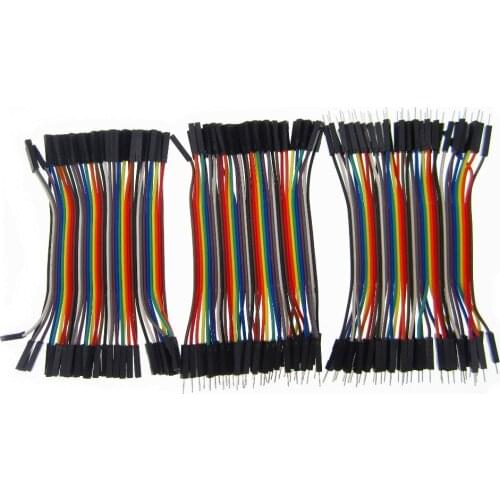 120pcs Dupont Breadboard Pack PCB Jumpers 10CM 2.54MM Wire Male To Male\Male To Female/Female To Female Jumper Cable 10cm DIY