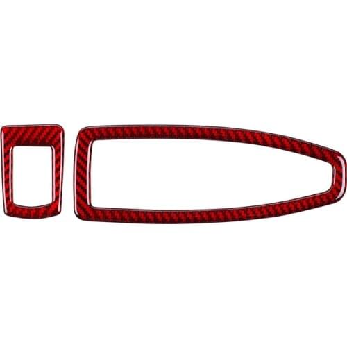 4Pc Red Carbon Fiber Window Control Switch Panel Interior Accessories for BMW 3 Series GT F30 2013-19