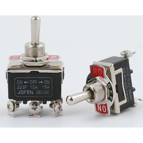 Bakelite E-TEN223/123 High Quality Contact Toggle Switch15A250V AC(ON)-OFF-(ON) 6 Pin Three-way Reset Rocker Toggle Slide Switch