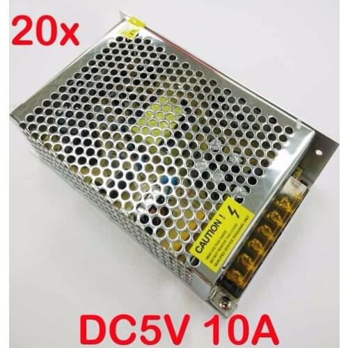 FREE DHL 20pcs/lot DC5V 10A 50W Switching Power Supply transformer, Input AC110~240V ,2 years warranty