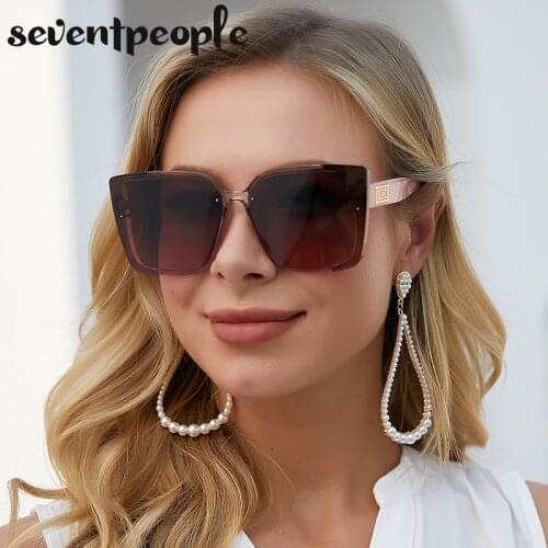 Oversized Square Sunglasses Women 2021 Luxury Brand Fashion Large Frame Rectangle Sun Glasses For Men Trendy Солнцезащитные Очки