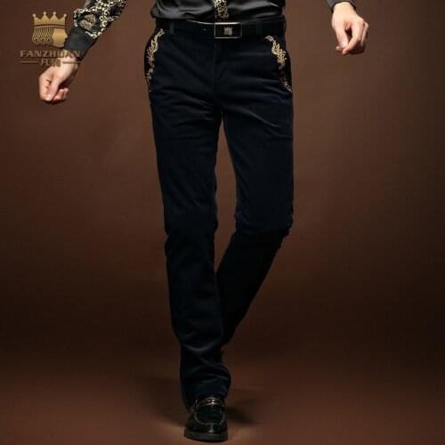 FanZhuan Free Shipping New Fashion Mens clothing autumn male casual pants straight pants plus size pants loose trousers 14844