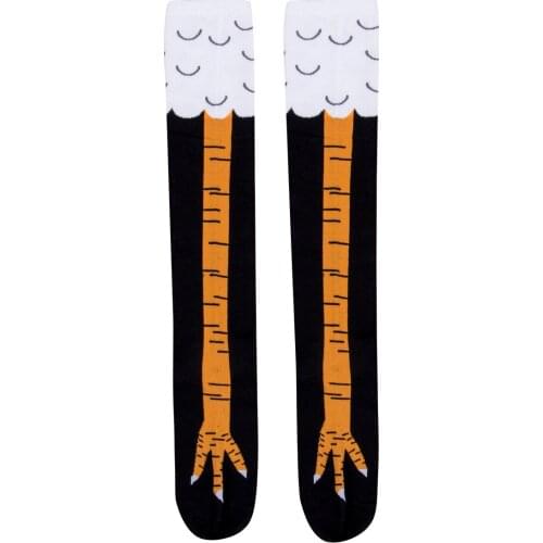 Hot Funny 3D Chicken High Cartoon Animals Cotton Stockings Creative Womens Mens Stockings