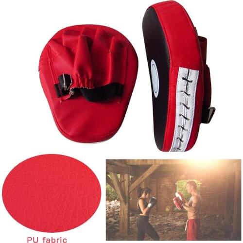 Curved Boxing Punching Mitts Boxing Pads PU Leather Muay Thai Martial Art Kickboxing Punch Target Focus Shield Mitts