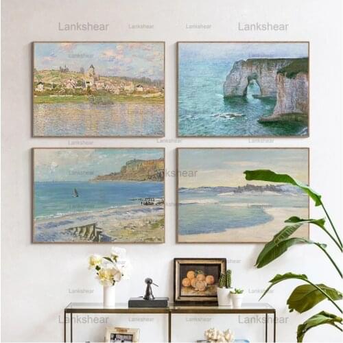 Famous Canvas Painting Claude Monet Posters and Prints Fashion Modern Wall Pictures Living Room Bedroom Dinning Room Cafe Decor
