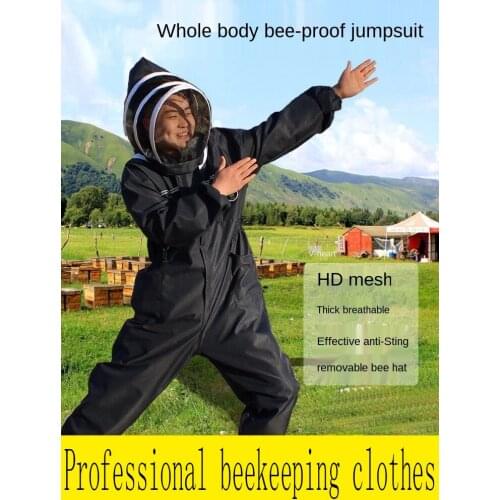 Beekeeping Suit for gabardine breathable full body beekeepr clothes dark bule bee suit costume of farms suit beekeeping tools
