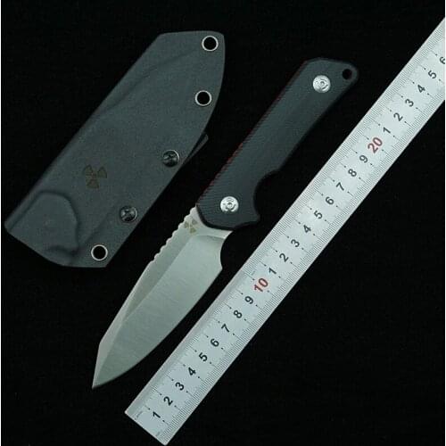 LEMIFSHE JR3019 fixed knife D2 steel G10 handle outdoor camping survival kitchen fruit knife EDC tool knife collection gift