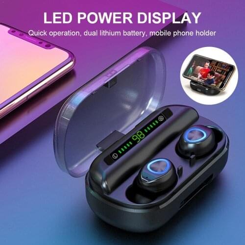 Mini TWS5.0 Bluetooth Wireless Earphone Headphone Sport Earphones Headset Stereo Sound Earbuds Micro Charging Box earbuds