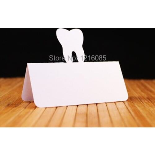 Tooth Place Cards Set Placecards Elegant Wedding Custom Anniversary table escort Card