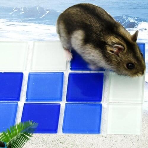 Pet Cooling Mat Summer Glass Stone Hamster Cooling Bed Hamster Cage House Bed Chinchilla Cooling Pad Hamster Accessoires