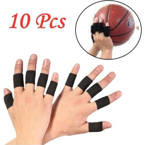 10Pcs Volleyball Finger Cover Sweatband Stretchy Wrap Finger Sleeve Arthritis Support Sports Volleyball Finger Protection