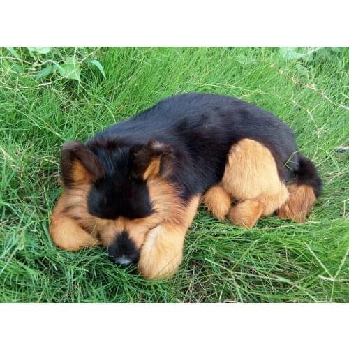 Large Size Realistic Wolfhound Plush Doll Lifelike Sleeping Dog Children Animals Toy Models Photography Props Desktop Home Decor