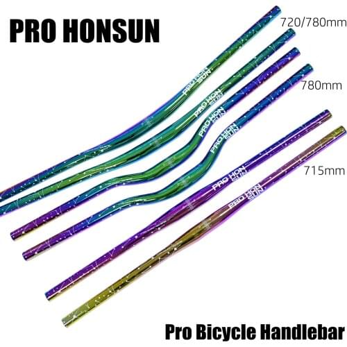 Honsun colorful bike handlebar 720/780/785mm * 31.8 MTB bicycle handlebar aluminum alloy big swallow handlebar Bicycle Parts