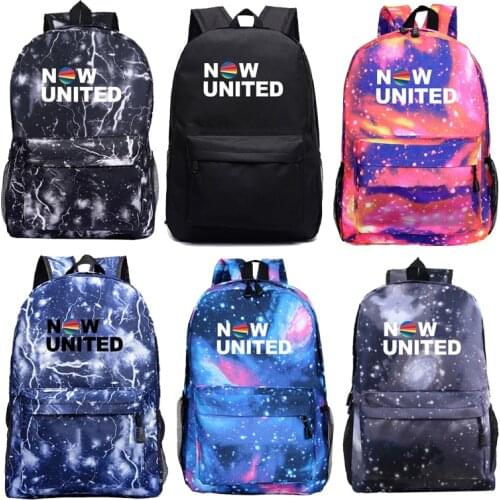 Now United Backpack Laptop Rucksack Teens School Bagpack Daily boys Girls Knapsack back to school bag gift Women Wen Mochila