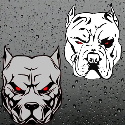 Fuzhen Boutique Decals Exterior Accessories Cool Angry Pitbull Decal Waterproof for Car Laptop Guitar Scooter Notebook Stickers