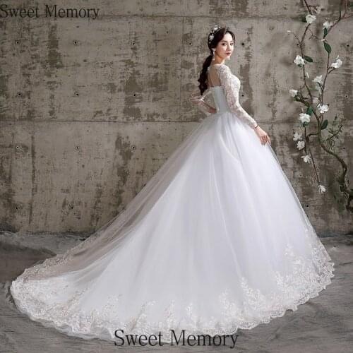 Long Wedding Dresses Sweet Memory China