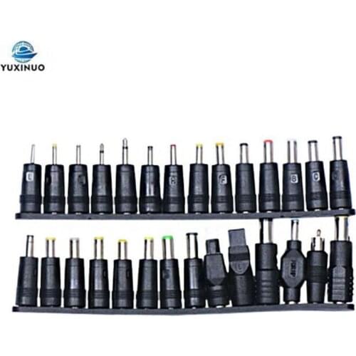 28pcs/Set Universal for Notebook Laptop DC Power Charger Supply Adapter Tips Connector Jack to 5.5x2.5mm Change Plug Charging