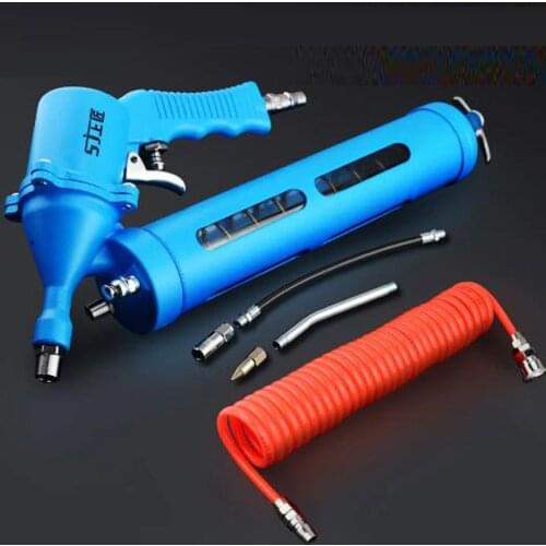 High Pressure Steam Grease Gun Air Pressure Grease Gun Pneumatic Grease Gun 400cc Air Compressor Storage Tank With 5m Trachea
