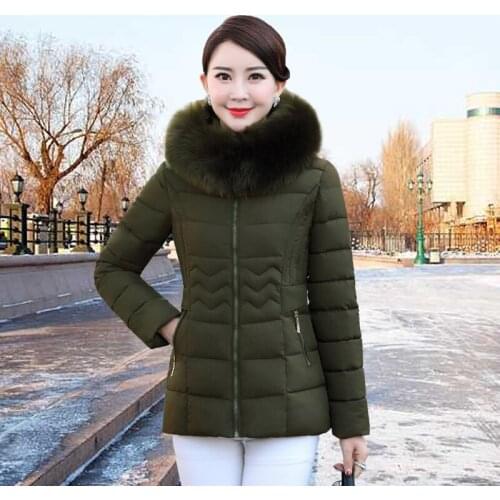 Winter Jacket Women Parka 2020 Large Fur Collar Korean Coat Woman Parkas Large Size Detachable Hat Chaquetas Mujer KJ629