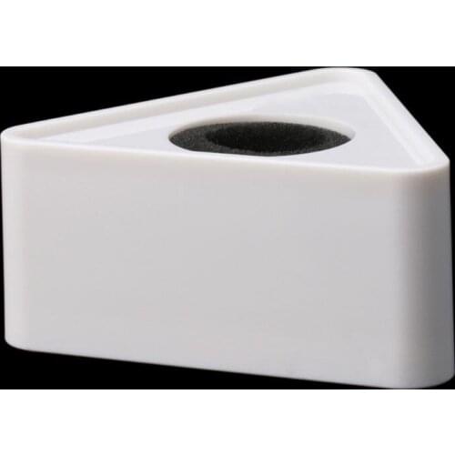 1Pc White Hole Triangular Mic Microphone TV Interview Logo Flag Station DIY