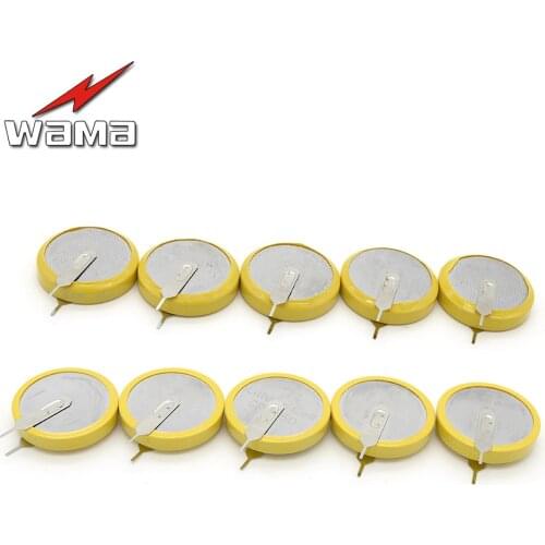 10x CR2450 3V 180 degree 2 Feet Welding Solder Pins Button Cell Battery Bluetooth Watch Batteries