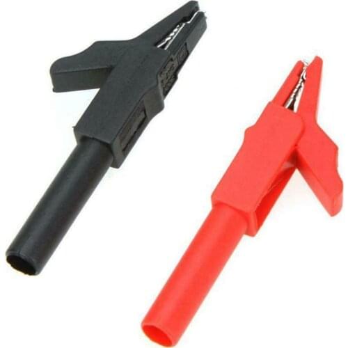 2X Alligator Crocodile Test Clip Clamp For Fluke Multimeter Tester Probe