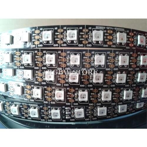 5m 74 LEDs/m Addressable WS2812B WS2812 SK6812 Black PCB 5050 RGB LED Strip Light,ip65 Waterproof