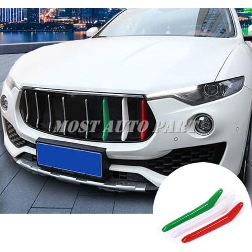 ABS Front Grill Grille Insert Trim Cover 3pcs For Maserati Levante 2016-2020 Car accesories interior Car decoration