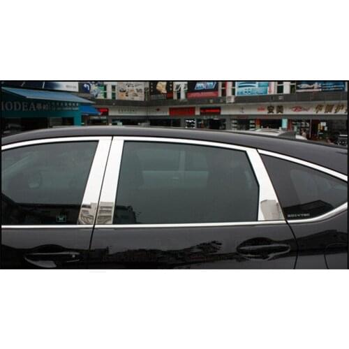 Car accessories high quality Stainless Steel Car window trim column for Zotye T600 Sports 2016 2017 2018 Car styling 6PCS