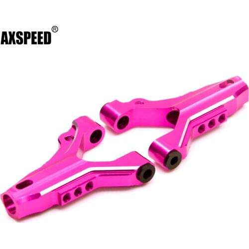 AXSPEED 2Pcs Pink Aluminum Y Shape Front Lower Suspenion Arm for 3Racing Sakura D4 1/10 RC Drift Car Upgrade Parts