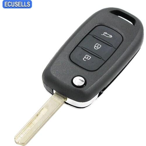 Folding Flip 3 Button Remote Smart Car Key Shell Case Housing Cover Fob for Renault Kadjar Captur Symbol Megane 3 2013 - 2017
