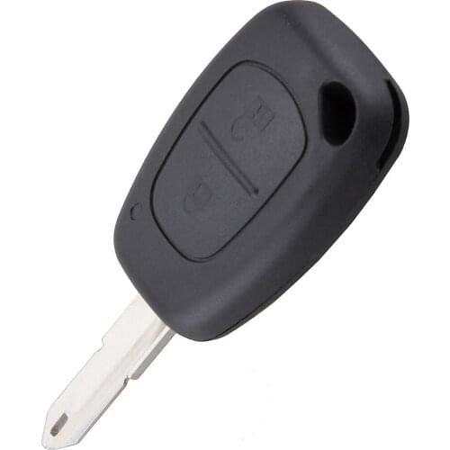 Black 2 Button Remote Car Key Case Shell Keyless Entry Transmitter Remote Fob with Uncut Car Flip Key Auto Key Shell for RENAULT