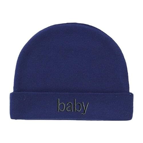 Baby Newborn Bonnet Shower Gifts Infants Solid Color Beanie Hat Toddler Soft Cotton Cuffed Cap