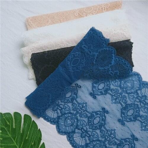 24cm Wide Elastic African Lace Used For Crafts Decoration Diy E1780 Sewing Material Accessories For Dress Curtain decoration