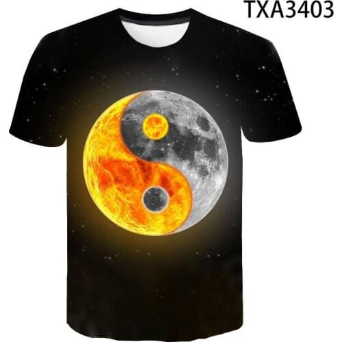 New Summer Yin And Yang 3D Printed T shirt Men Women Children T-shirt Short Sleeve Boy Girl Kids Fashion streetwear Tops Tee
