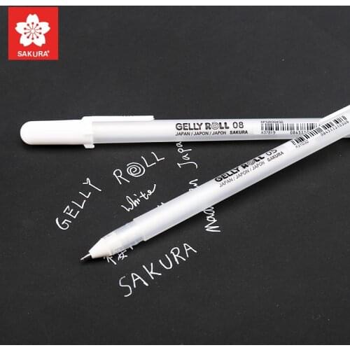 Sakura Gelly Roll Gel Pen White Color 0.5 mm 0.8 mm 1.0 mm Japan