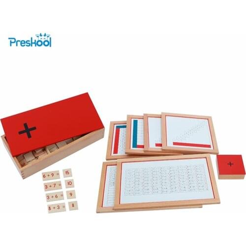 Montessori Kids Toy Baby Wood Addition Working Charts Equations Sums Box Education Preschool Training Brinquedos Juguets