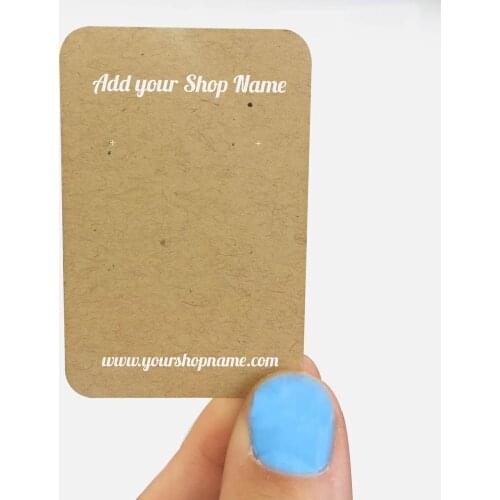 Personalised Printed-Jewelry Earring Cards-Earring Cards Package of 50 Custom Print - Design Jewelry Cards