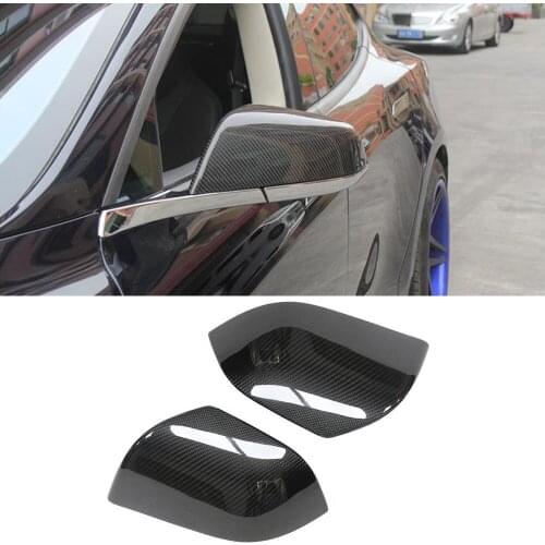 Dry Carbon Rear View Mirror Side Mirror Caps Covers for Tesla Model 3 2017-2020 Gloss / Matte Black