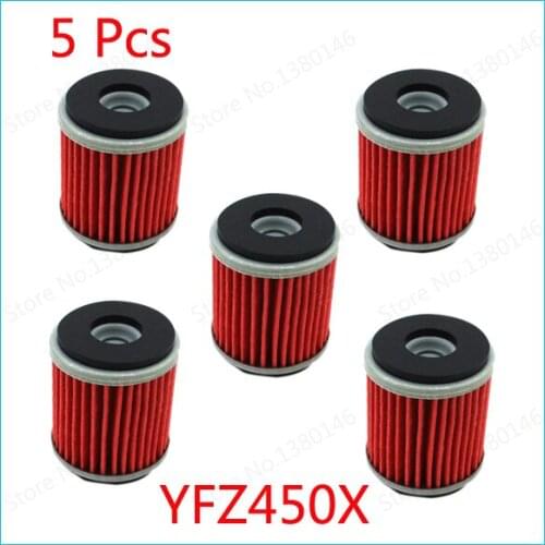 5pcs/pack Oil Filter For WR250 WR450 YFZ450 YFZ450R YZ250 YZ250F YZ450 YZ450F XT250 YBR250 WR250X WR250F WR250R